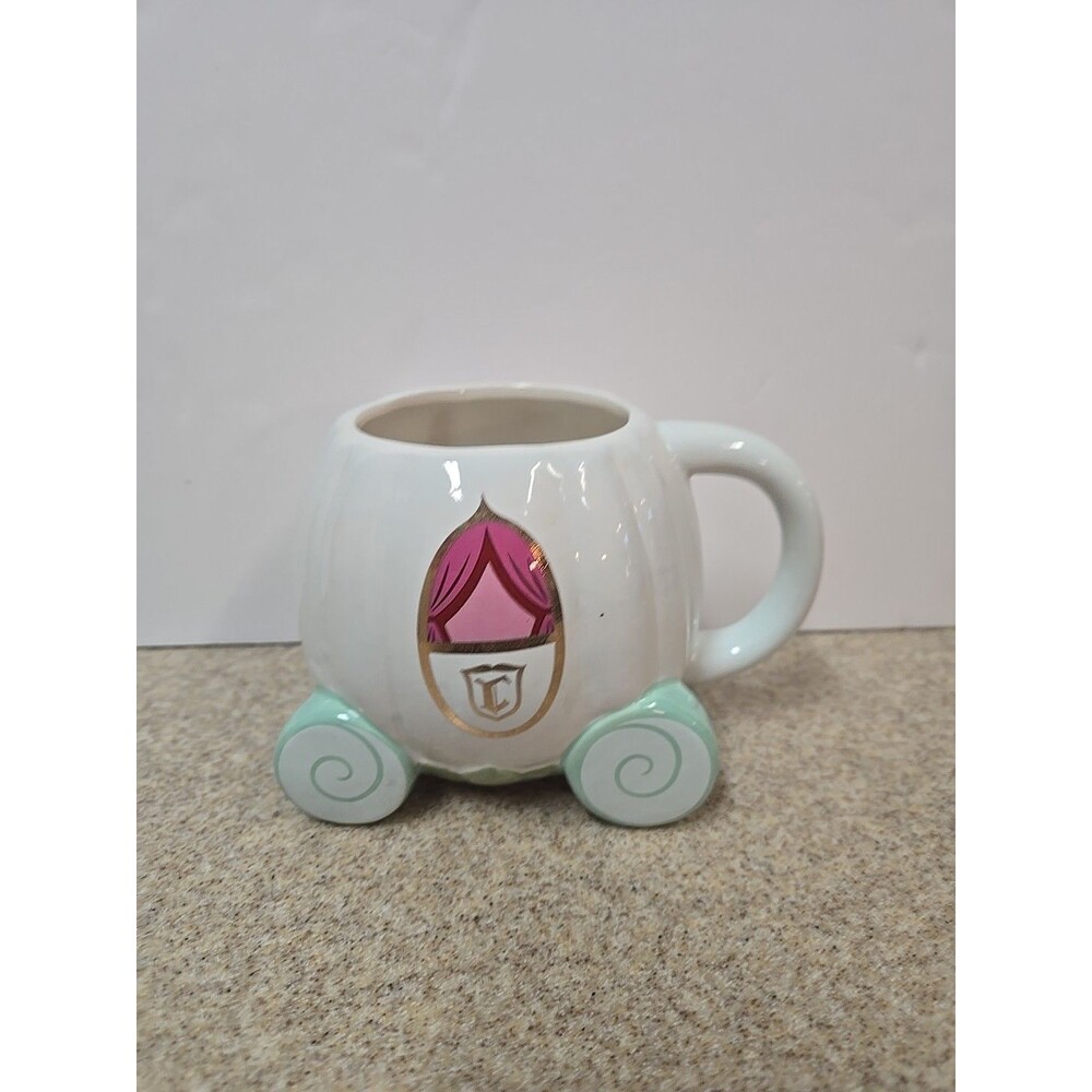 Disney Princess Cinderella Pumpkin Carriage Mug NWT Large Capacity